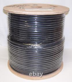 Véritable câble 6ASCMXBLK 500 CAT6A pour enfouissement direct, blindé, noir, 500 pi, neuf