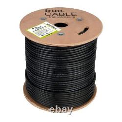 Vrai câble Cat6 à enterrement direct, rembourré de gel, 500 pieds, noir, étanche, CMX