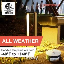 Zonegrace Fil de 12AWG à 2 conducteurs 12/2 pour enterrement direct de faible tension pour l'éclairage paysager